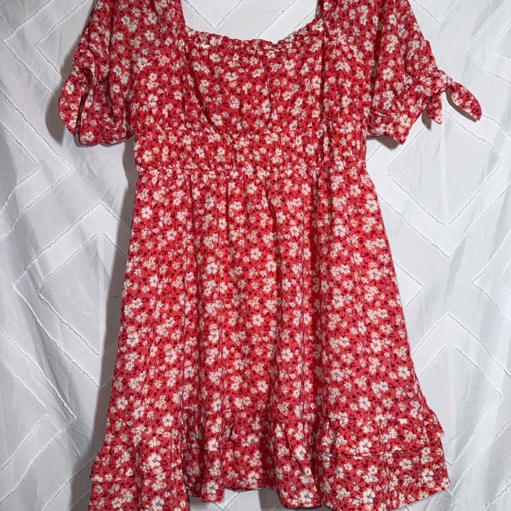 Lush Red Floral Dress